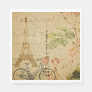 Serviette En Papier Papier de carte postale français Napkin
