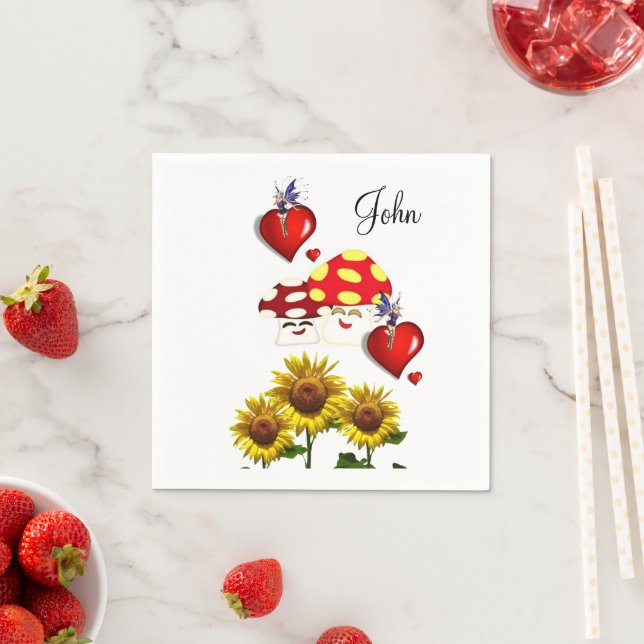 Serviette En Papier Papier de champignon de tournesol (En situation)