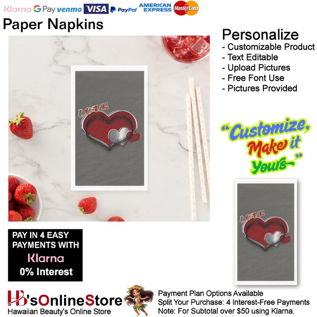 Serviette En Papier Papier de Charbon Magique Coeur serviette (Love Hearts Charcoal Paper Napkin Guest Towel.)