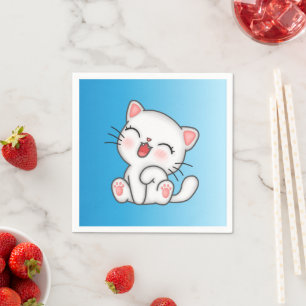 Serviette En Papier Papier de chat Napkin