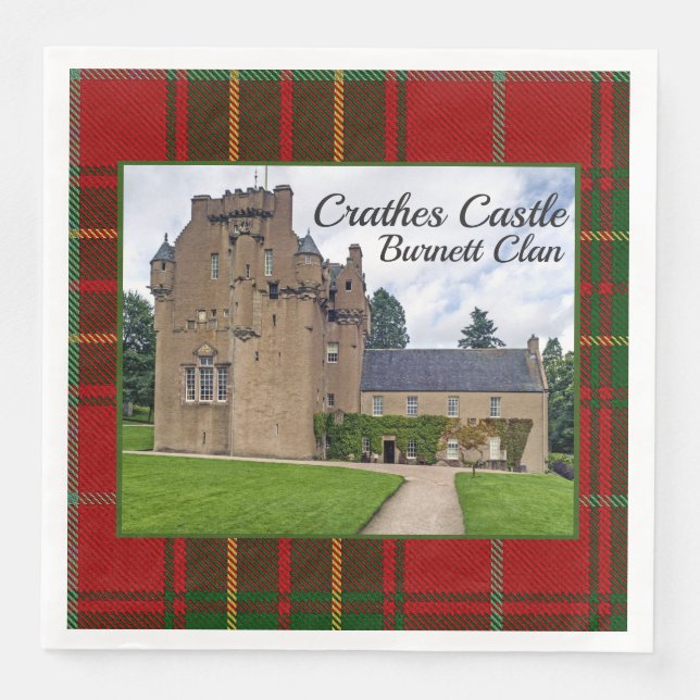 Serviette En Papier Papier de château de Burnett Clan's Tartan Crathes (Devant)