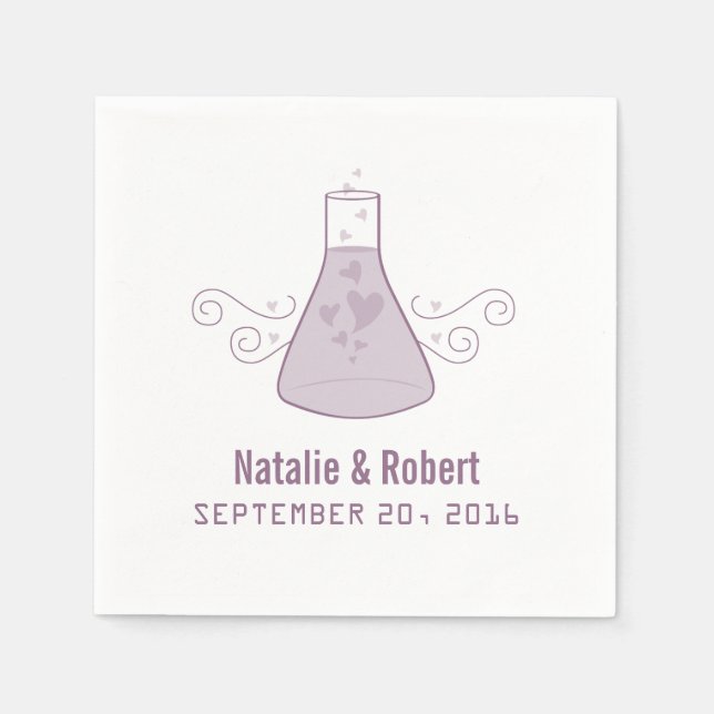 Serviette En Papier Papier de chimie sucrée pourpre (Devant)