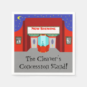Serviette En Papier Papier de cinéma rétro personnalisable