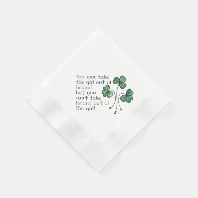 Serviette En Papier Papier de citation irlandaise Shamrock verte servi (Coin)