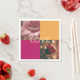 Serviette En Papier Papier de cocktail de célébration conçu rouge, jau