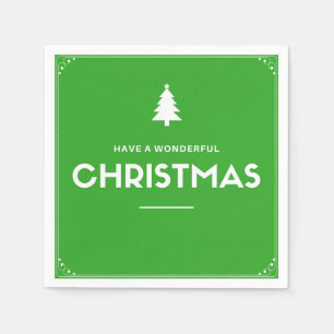 Serviette En Papier Papier de Cocktail de Noël serviettes, vert