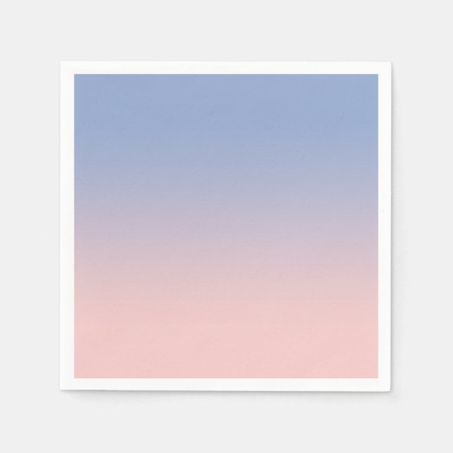 Serviette En Papier Papier de Cocktail Pink to Blue Ombre (Devant)