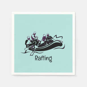 Serviette En Papier Papier de conception de Rafting en eau vive blanc