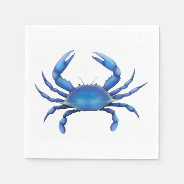 Serviette En Papier Papier de crabe bleu de l'Atlantique (Devant)