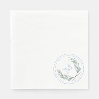 Serviette En Papier Papier de crête bleu Laurel