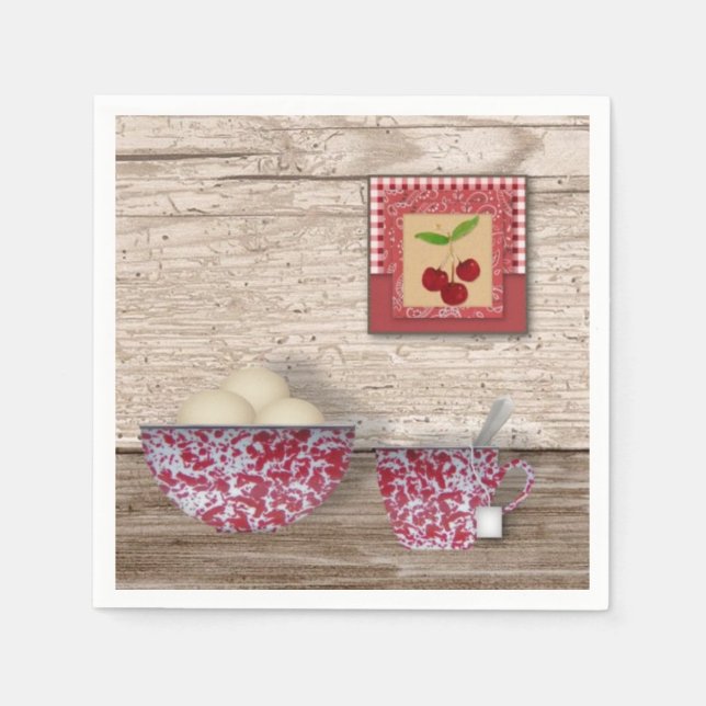 Serviette En Papier Papier de cuisine de campagne serviettes (Devant)