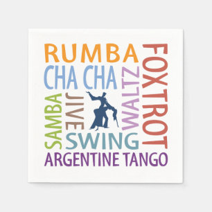 Serviette En Papier Papier de danse de salle de bal Napkin