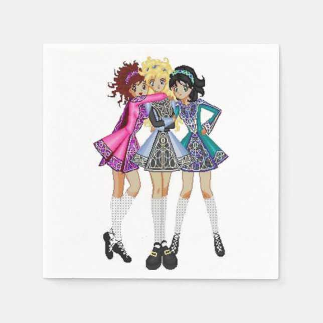 Serviette En Papier Papier de danse irlandais (Devant)