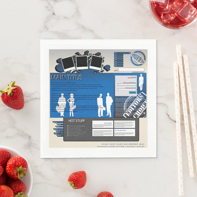 Serviette En Papier Papier de disposition du site Web serviettes (Créateur téléchargé)