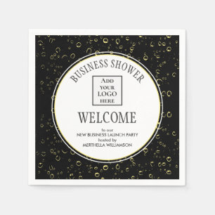 Serviette En Papier Papier de DOUCHE D'AFFAIRES noir élégant Napkin