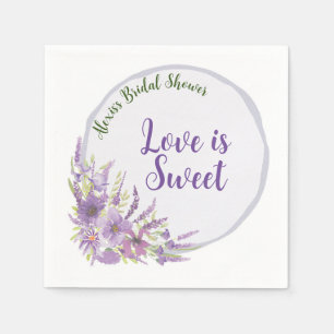 Serviette En Papier Papier de douche nuptiale violet Napkin