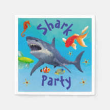 Papier de fête pour enfants de requins Napkin