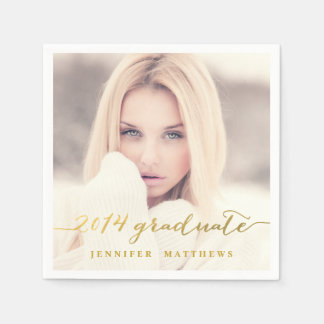 Serviette En Papier Papier de finition photo simple Gold Foil