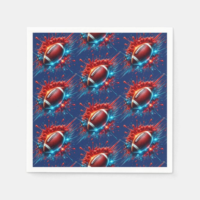 Serviette En Papier Papier de football  (Devant)