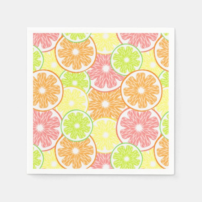 Serviette En Papier Papier de fruits citrins (Devant)
