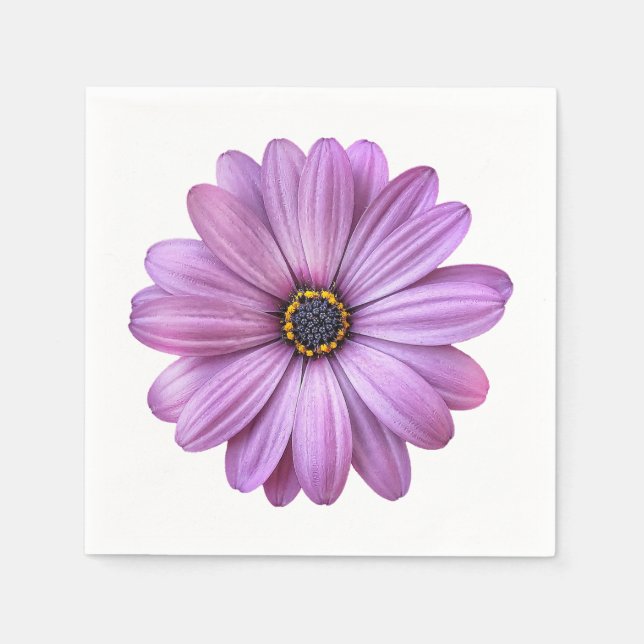 Serviette En Papier Papier de la marguerite violet (Devant)