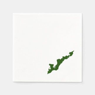 Serviette En Papier Papier de logo Fishers Island - Vert