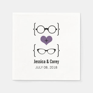 Serviette En Papier Papier de lunettes violet Geeky