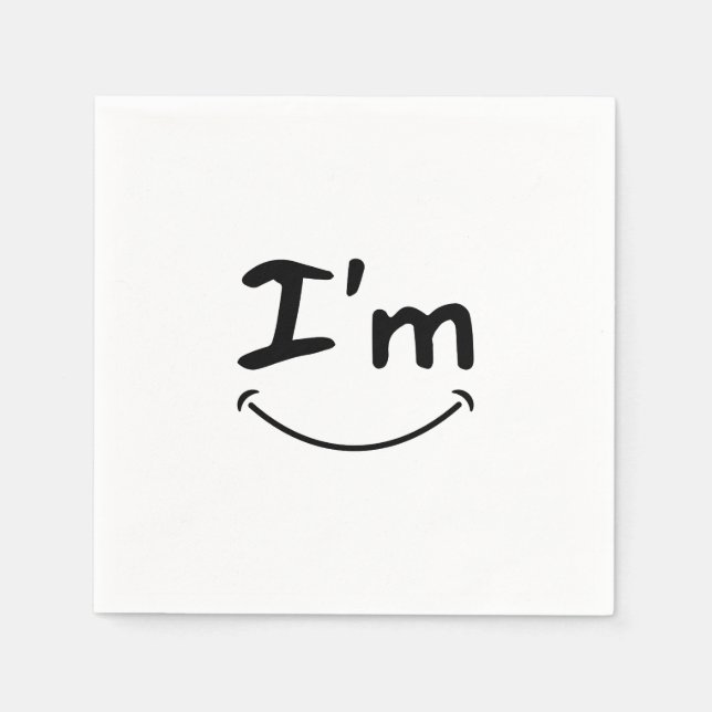 Serviette En Papier papier de luxe sourire napperie (Devant)