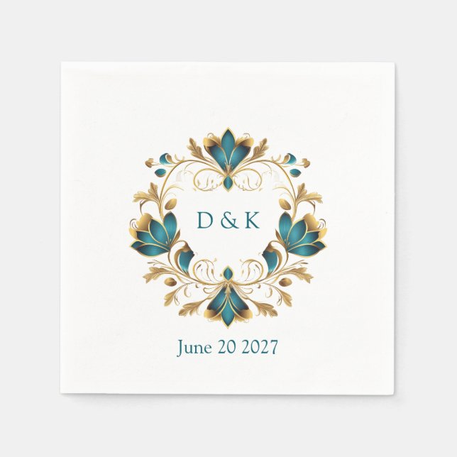 Serviette En Papier Papier de mariage  (Devant)