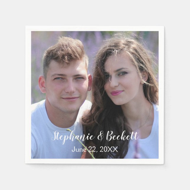 Serviette En Papier Papier de mariage photo (Devant)