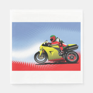 Serviette En Papier Papier de moto jaune
