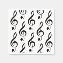 Papier de musique Clé Arbre Napkin