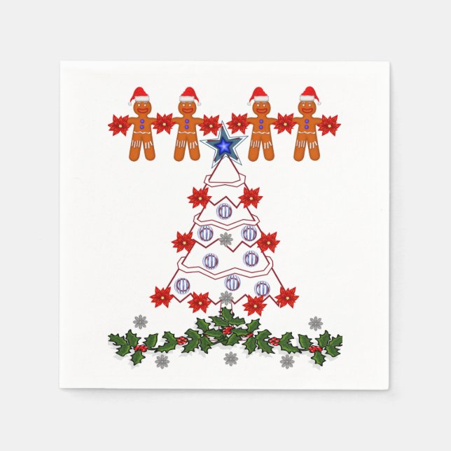Serviette En Papier Papier de Noël (Devant)