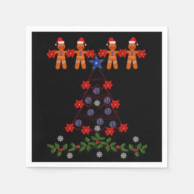 Serviette En Papier Papier de Noël (Devant)