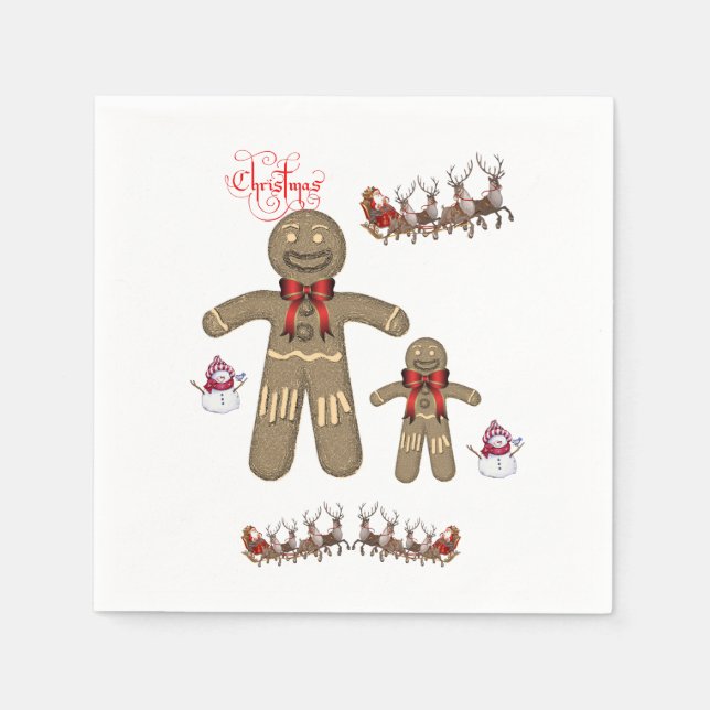 Serviette En Papier Papier de Noël (Devant)