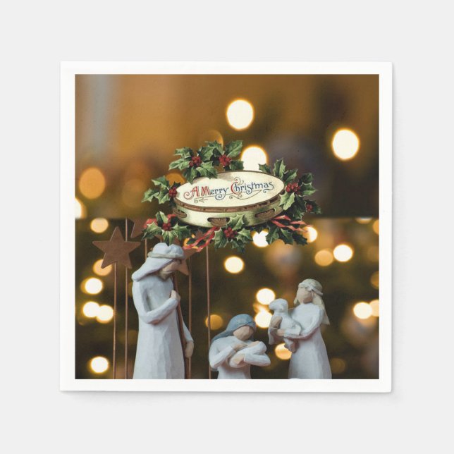 Serviette En Papier Papier de Noël (Devant)