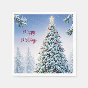 Serviette En Papier Papier de Noël Napkin