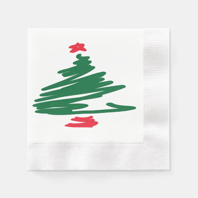Serviette En Papier Papier de Noël Napkin (Devant)