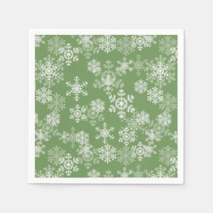 Serviette En Papier Papier de Noël serviettes-flocons de neige