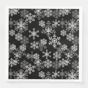 Serviette En Papier Papier de Noël serviettes-flocons de neige