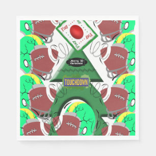 Serviette En Papier Papier de Noël serviettes, Football Sports