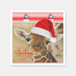 Serviette En Papier Papier de Noël serviettes Giraffe