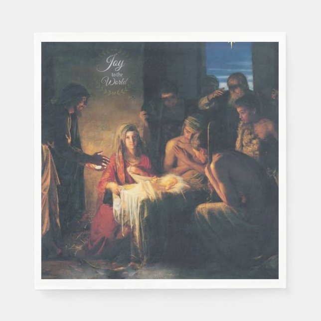 Serviette En Papier Papier de Noël serviettes, Jésus Christ (Devant)