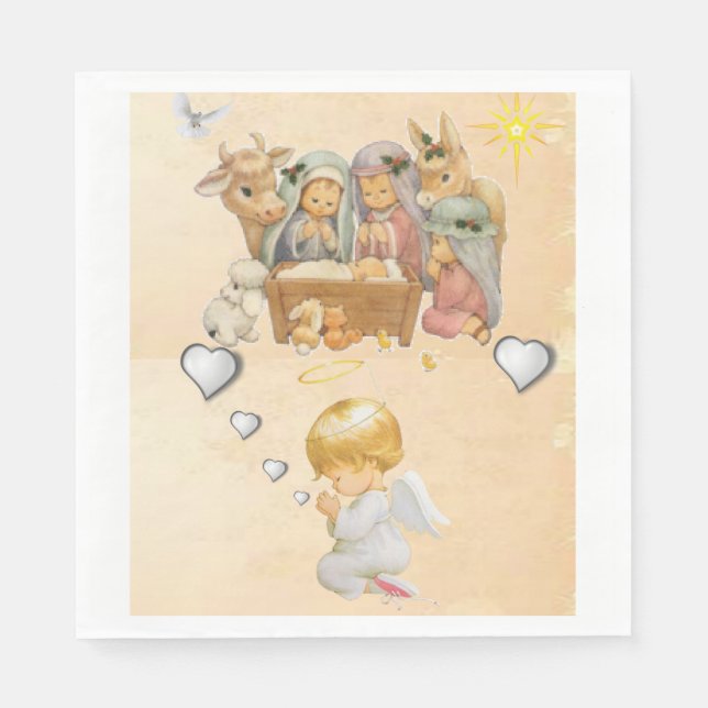 Serviette En Papier Papier de Noël serviettes, Jésus Christ (Devant)