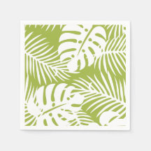 Papier de palme vert et blanc