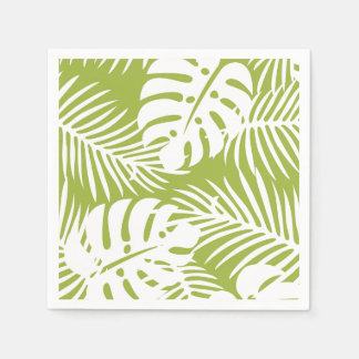 Serviette En Papier Papier de palme vert et blanc