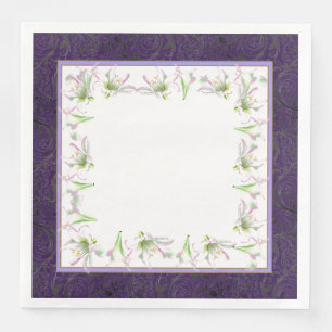 Serviette En Papier Papier de Pâques Napkin Il est ressuscité Lys de P