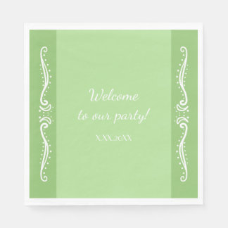 Serviette En Papier Papier de partie personnalisé Feuille Tuberose Nap