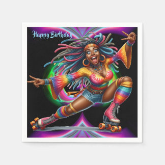 Serviette En Papier Papier de patinage chic Hippie-Me Colorful