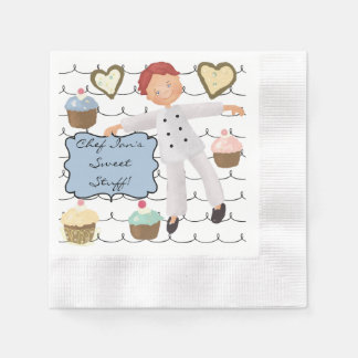 Serviette En Papier Papier de pâtisserie pour chef masculin personnali